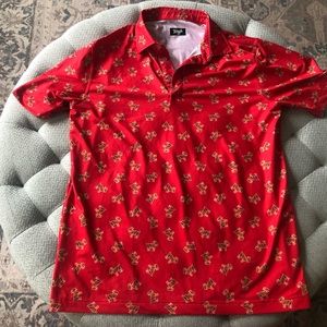 Waggle Golf GOAT Polo Size L in Red